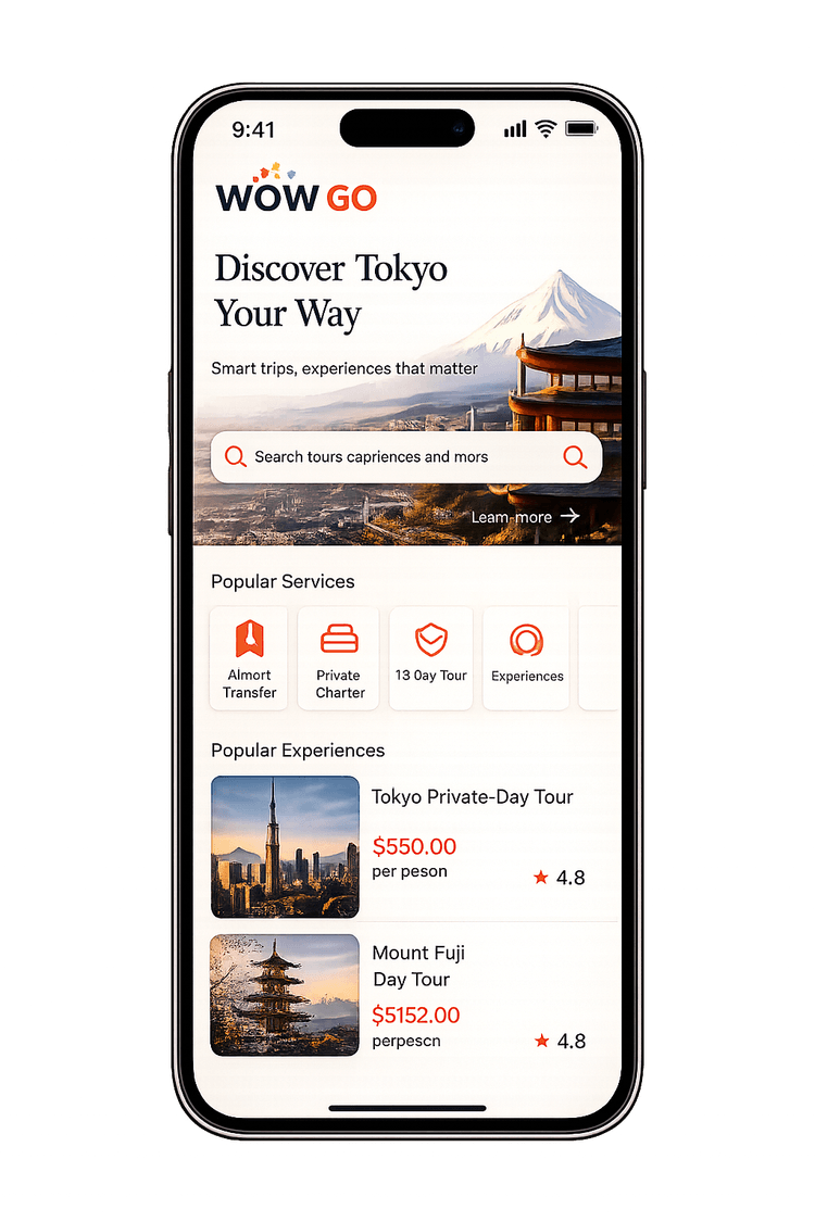 WOW GO app on iPhone